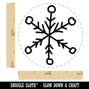 Snowflake Sketch Winter Rubber Stamp for Stamping Crafting Planners