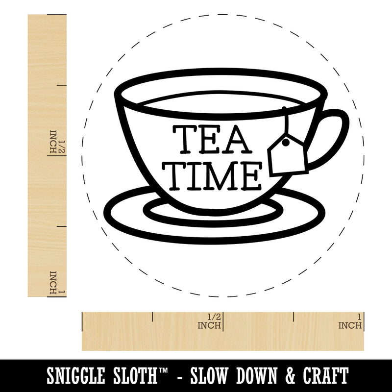 Tea Time Cup Rubber Stamp for Stamping Crafting Planners