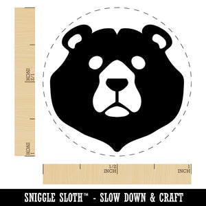 Black Bear Head Rubber Stamp for Stamping Crafting Planners