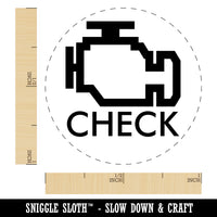 Car Check Engine Light Rubber Stamp for Stamping Crafting Planners