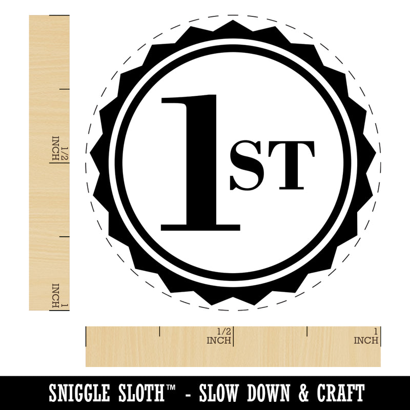 First 1st Place Circle Award Rubber Stamp for Stamping Crafting Planners