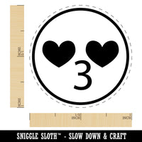 Kawaii Cute Heart Eyes Kissy Face Rubber Stamp for Stamping Crafting Planners