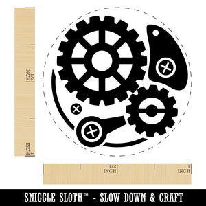 Steampunk Clockwork Watch Gears Rubber Stamp for Stamping Crafting Planners