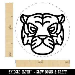 Tiger Head Icon Rubber Stamp for Stamping Crafting Planners