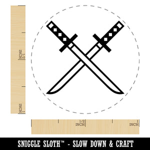 Ninjato Katana Ninja Swords Rubber Stamp for Stamping Crafting Planners