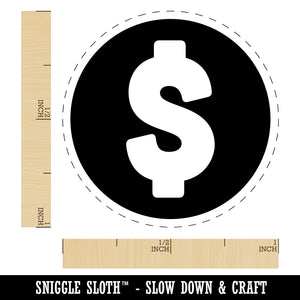 Dollar Sign Money in Circle Rubber Stamp for Stamping Crafting Planners