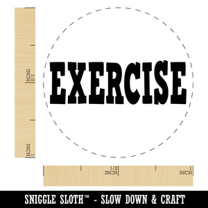 Exercise Fun Text Rubber Stamp for Stamping Crafting Planners