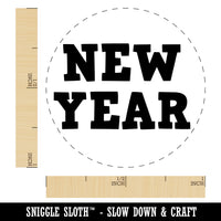 New Year Fun Text Rubber Stamp for Stamping Crafting Planners