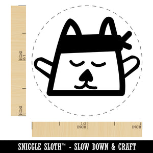 Ninja Kitty Cat Doodle Rubber Stamp for Stamping Crafting Planners