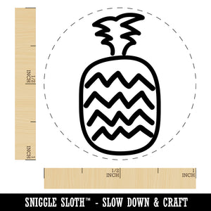 Pineapple Fun Doodle Rubber Stamp for Stamping Crafting Planners