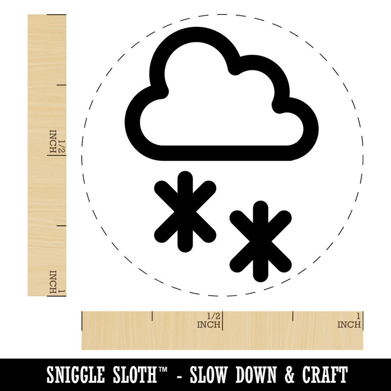 Snow Storm Icon Rubber Stamp for Stamping Crafting Planners