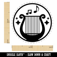 Bard Instrument Harp Lyre Rubber Stamp for Stamping Crafting Planners