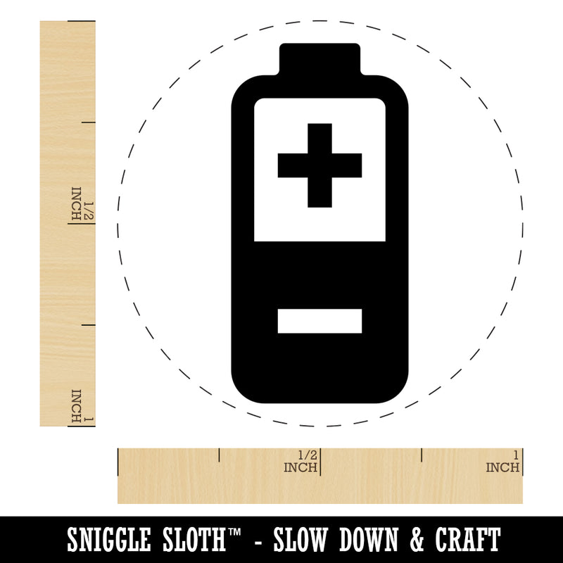 Battery Icon Rubber Stamp for Stamping Crafting Planners