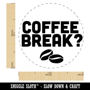 Coffee Break with Beans Rubber Stamp for Stamping Crafting Planners