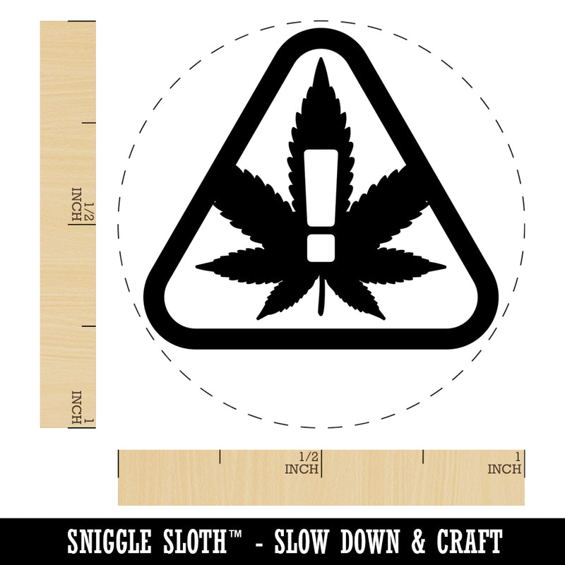 Contains Cannabis Warning Triangle Rubber Stamp for Stamping Crafting Planners