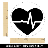 EKG Pulse Heart Beat Rubber Stamp for Stamping Crafting Planners