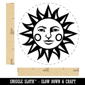 Heraldic Sun Face Rubber Stamp for Stamping Crafting Planners