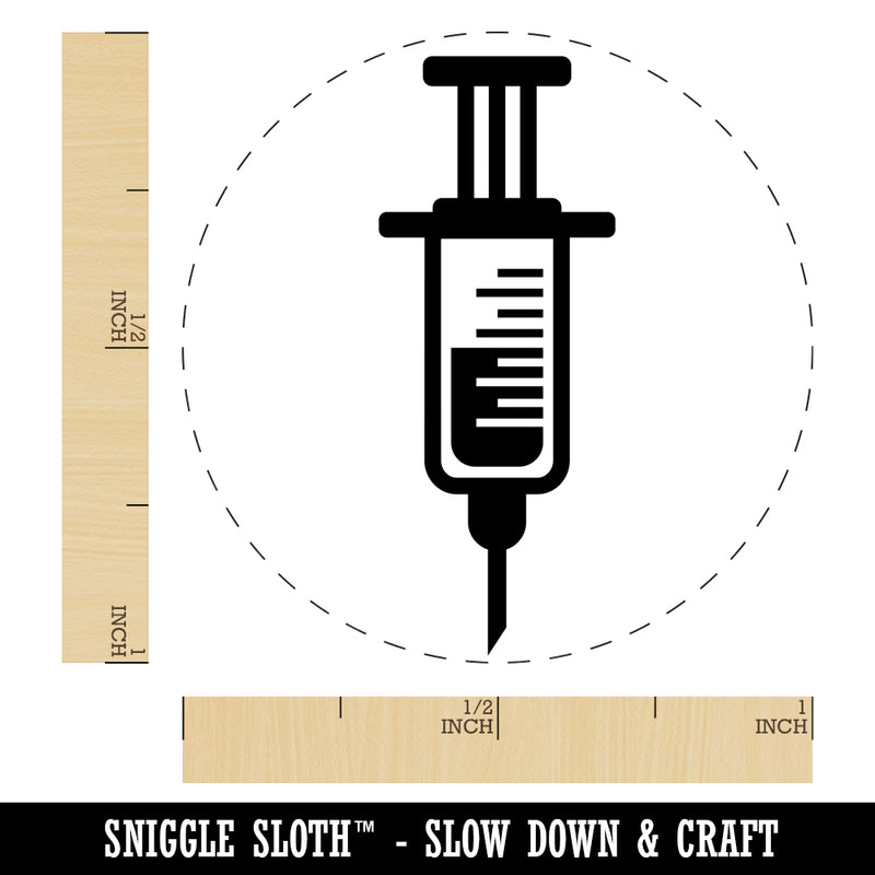 Medical Syringe Rubber Stamp for Stamping Crafting Planners