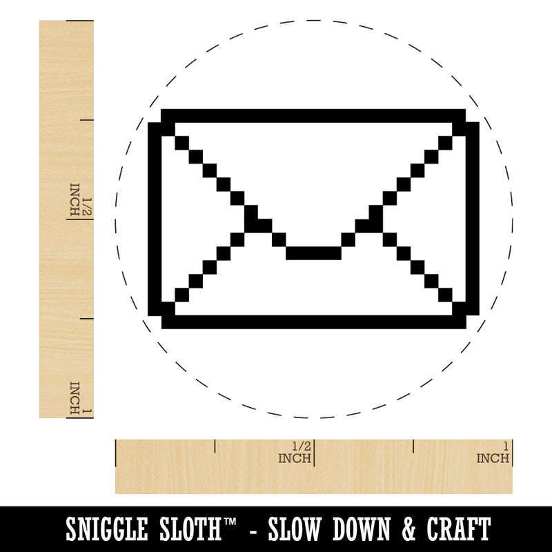 Pixel Digital Mail Rubber Stamp for Stamping Crafting Planners