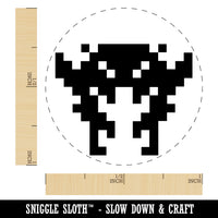 Retro Invaders from Space Crab Alien Rubber Stamp for Stamping Crafting Planners