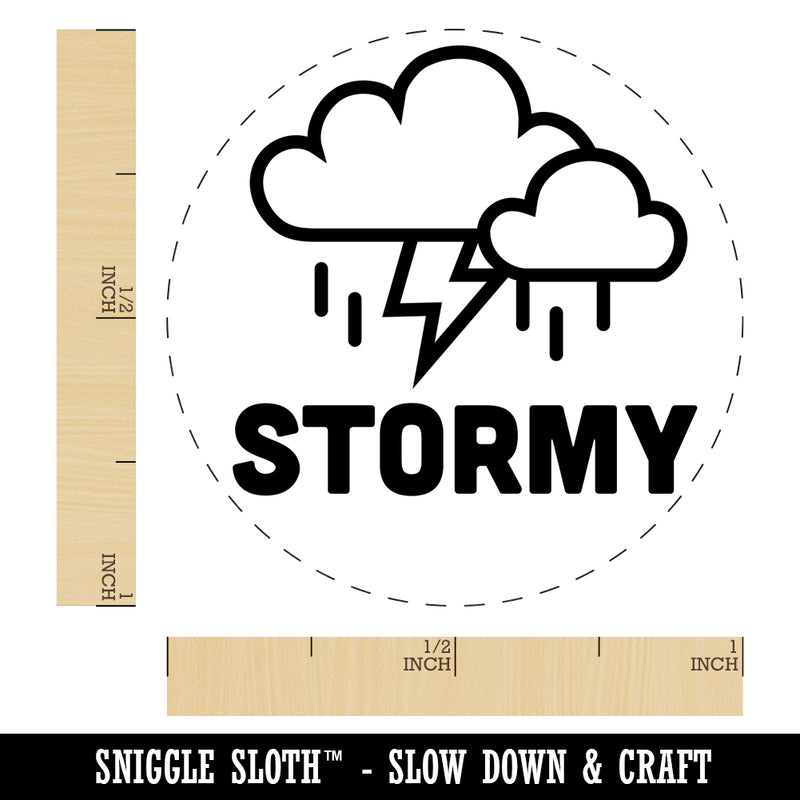 Stormy Storm Weather Day Planner Rubber Stamp for Stamping Crafting Planners