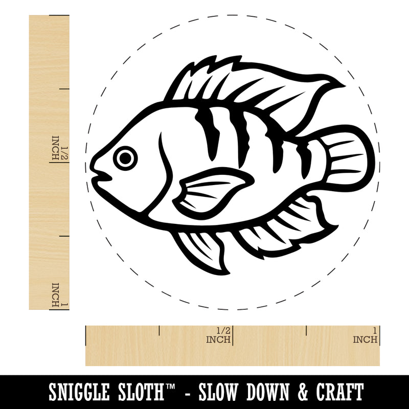 Tilapia Fish Fishing Rubber Stamp for Stamping Crafting Planners