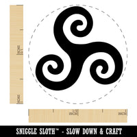 Triskele Triskelion Triple Spiral Celtic Symbol Rubber Stamp for Stamping Crafting Planners