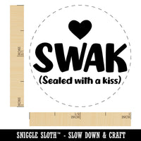 Sealed With a Kiss Heart Love Rubber Stamp for Stamping Crafting Planners