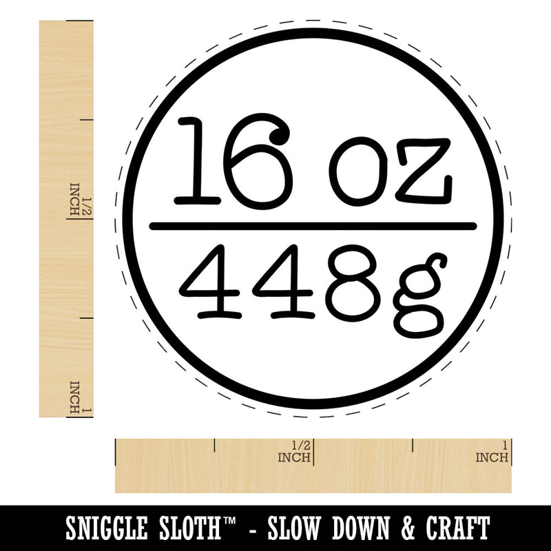 16 oz 448g Ounce Grams Weight Label Rubber Stamp for Stamping Crafting Planners