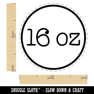 16 oz Ounce Weight Label Rubber Stamp for Stamping Crafting Planners