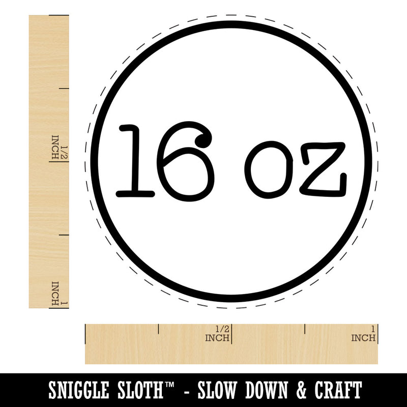 16 oz Ounce Weight Label Rubber Stamp for Stamping Crafting Planners