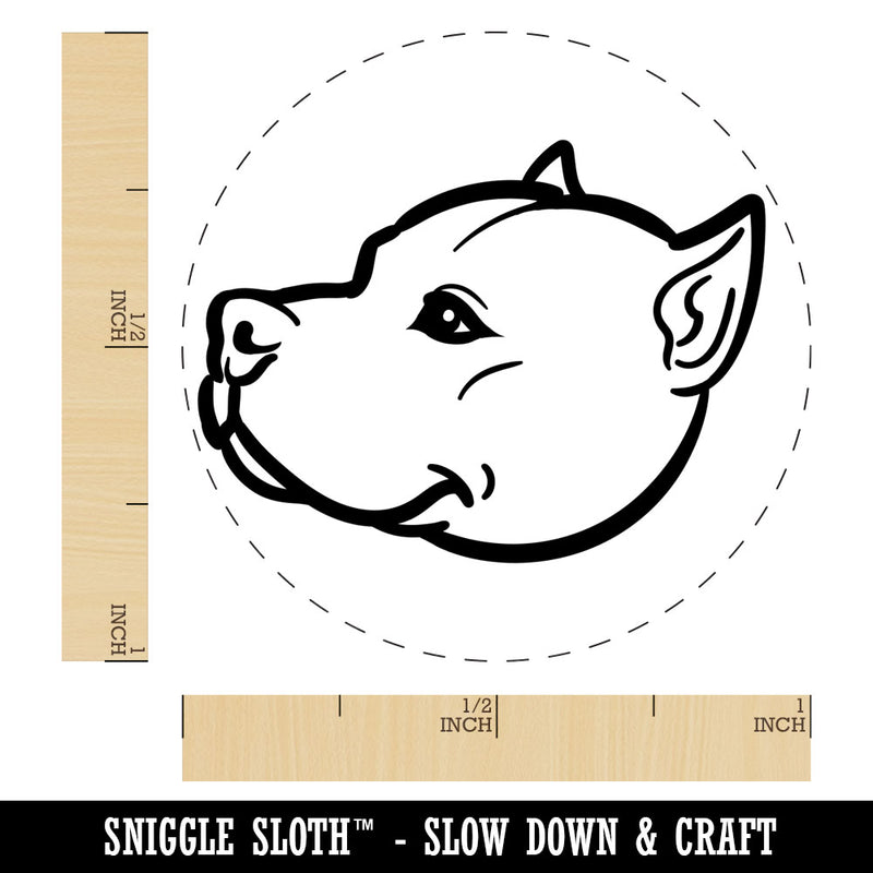 American Pit Bull Terrier Dog Head Rubber Stamp for Stamping Crafting Planners