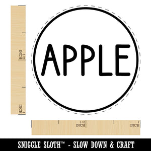 Apple Flavor Scent Rounded Text Rubber Stamp for Stamping Crafting Planners