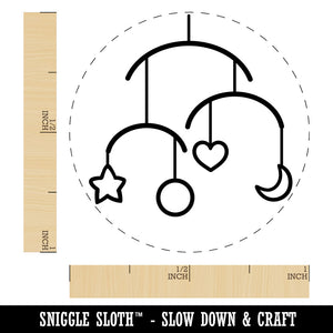 Baby Mobile Heart Star Moon Rubber Stamp for Stamping Crafting Planners