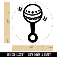 Baby Rattle Rubber Stamp for Stamping Crafting Planners