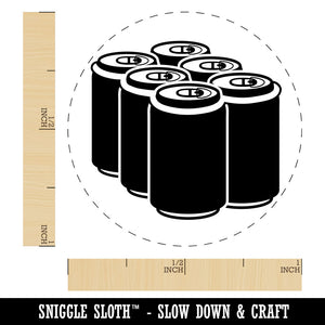 Beer Soda Drink Six Pack Rubber Stamp for Stamping Crafting Planners
