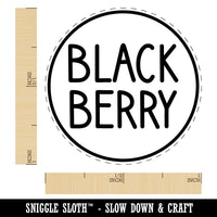 Blackberry Flavor Scent Rounded Text Rubber Stamp for Stamping Crafting Planners