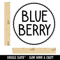Blueberry Flavor Scent Rounded Text Rubber Stamp for Stamping Crafting Planners