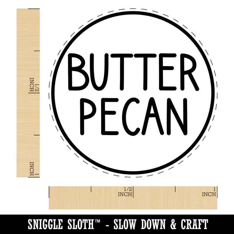 Butter Pecan Flavor Scent Rounded Text Rubber Stamp for Stamping Crafting Planners