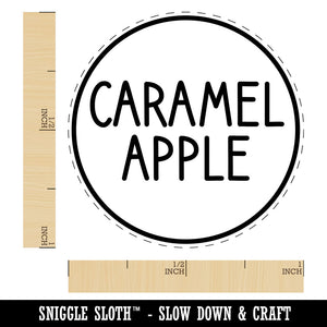 Caramel Apple Flavor Scent Rounded Text Rubber Stamp for Stamping Crafting Planners