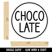 Chocolate Flavor Scent Rounded Text Rubber Stamp for Stamping Crafting Planners