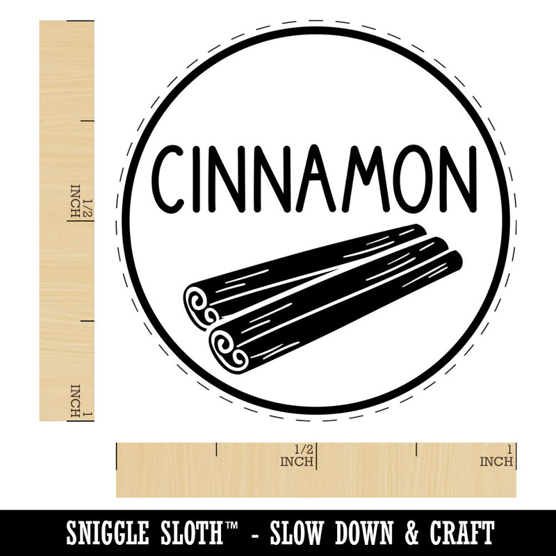Cinnamon Text with Image Flavor Scent Rubber Stamp for Stamping Crafting Planners