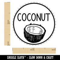 Coconut Text with Image Flavor Scent Rubber Stamp for Stamping Crafting Planners