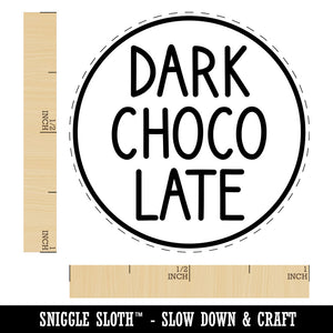 Dark Chocolate Flavor Scent Rounded Text Rubber Stamp for Stamping Crafting Planners
