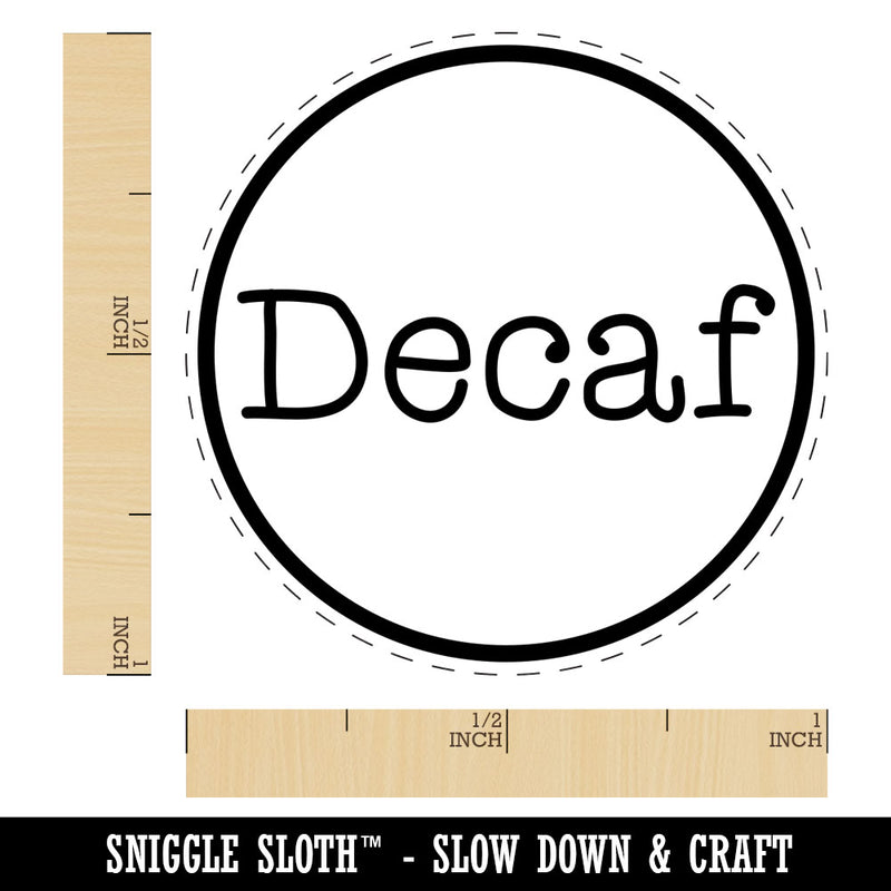 Decaf Coffee Label Rubber Stamp for Stamping Crafting Planners