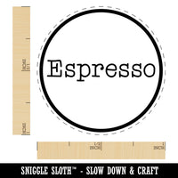 Espresso Typewriter Coffee Label Rubber Stamp for Stamping Crafting Planners