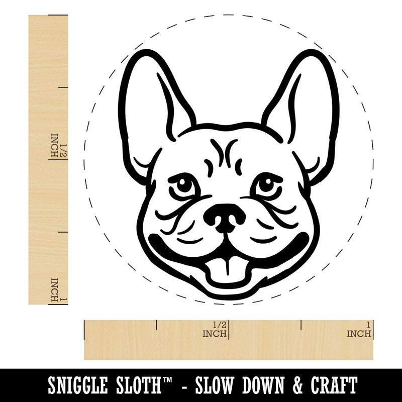 Frenchie French Bulldog Dog Head Rubber Stamp for Stamping Crafting Planners