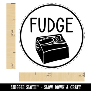 Fudge Text with Image Flavor Scent Rubber Stamp for Stamping Crafting Planners