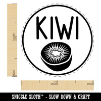 Kiwi Text with Image Flavor Scent Rubber Stamp for Stamping Crafting Planners