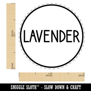 Lavender Flavor Scent Rounded Text Herb Flower Rubber Stamp for Stamping Crafting Planners